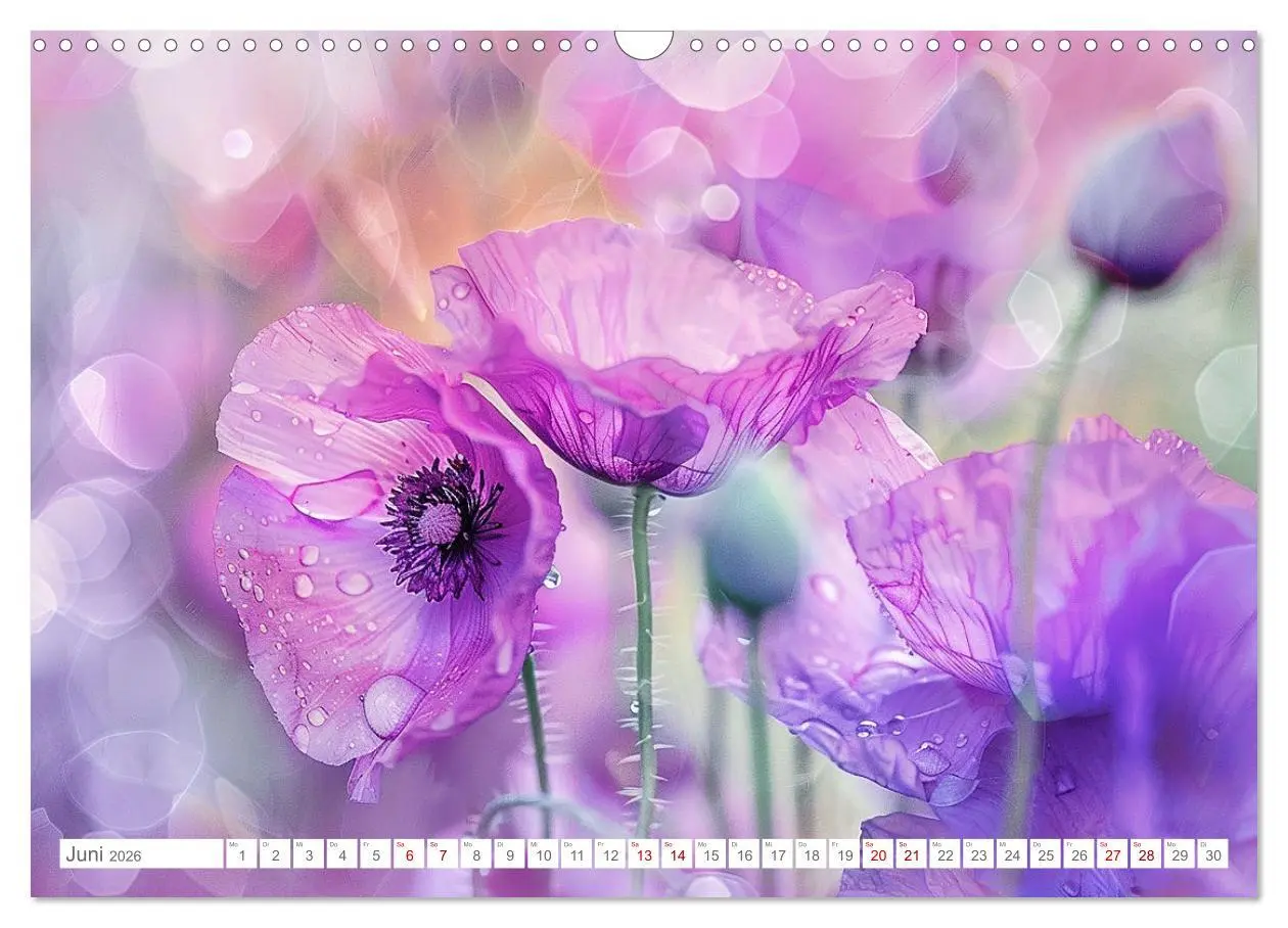 Bild: 9783457424100 | Bezaubernde Mohnblumen (Wandkalender 2026 DIN A3 quer), CALVENDO...